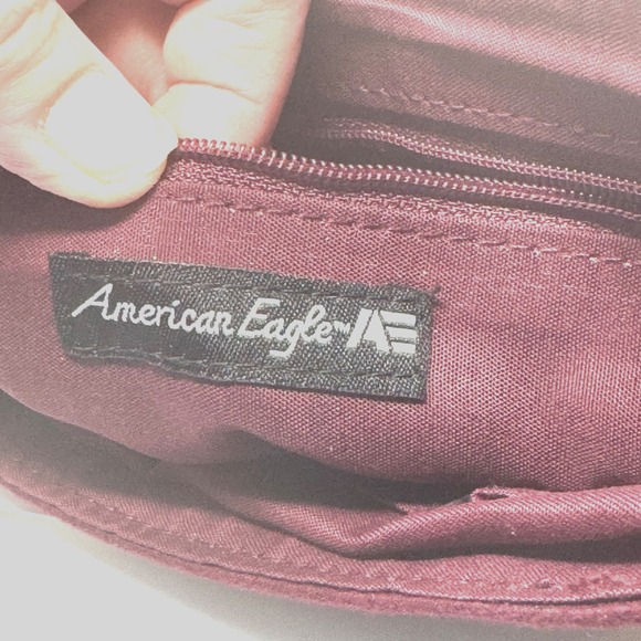 American Eagle Maroon Crossbody Small/Medium Purse - Picture 5 of 7